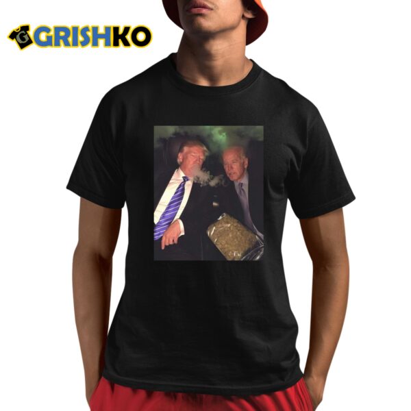 Trump and Biden Smoking Weed Shirt 8 1