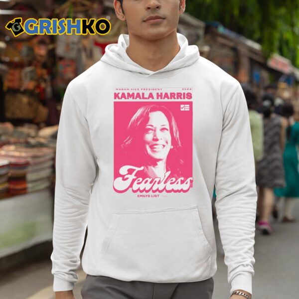 Madam Vice President 2024 Kamala Harris Fearless Emilys List Shirt 3 1