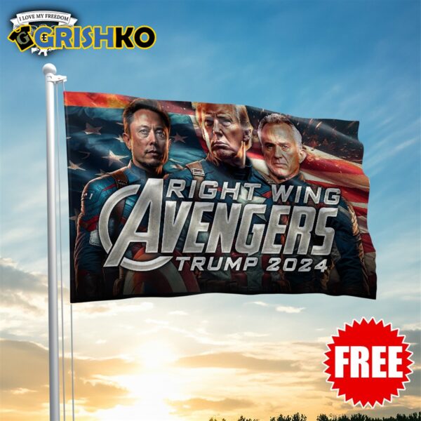 Avenger Right Wing Trump 2024 Flag