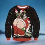 Dog Santa Ass Ugly Christmas Sweater