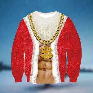 Gold Chain Dollar Ugly Christmas Sweater 4 4