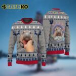 Moo Deng Bouncy Hippo Ugly Christmas Sweater