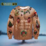 Naked Muscle Bulb Ugly Christmas Sweater
