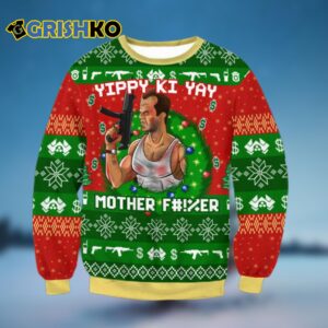 Yippy KI Yay Mother Fucker Ugly Sweater 4 4