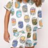 Airplane Window Travel Art Satin Pajama Set