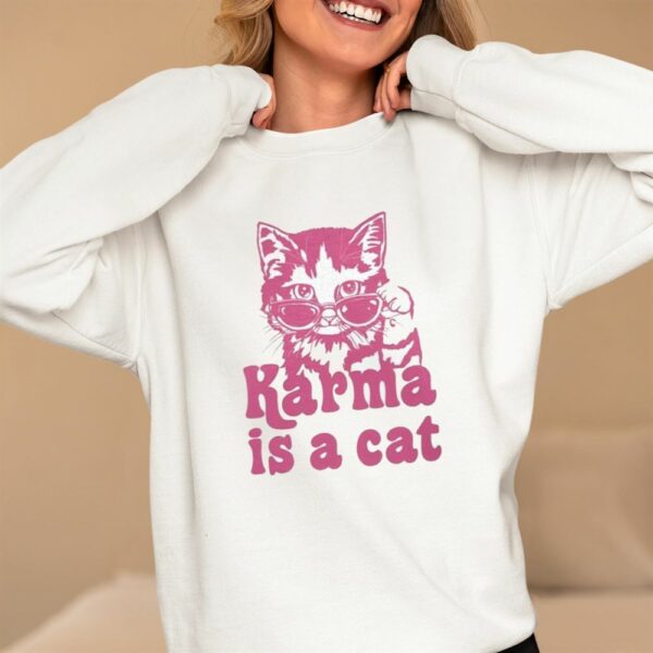 Angela Kinse Karma Is a Cat Shirt 6 1