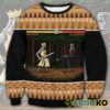 Arthur vs Black Knight Pixel Monty Python Christmas Sweater