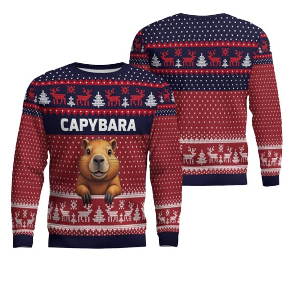 Capybara Ugly Christmas Sweater