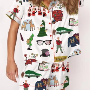 Christmas Classics Satin Pajama Set 1