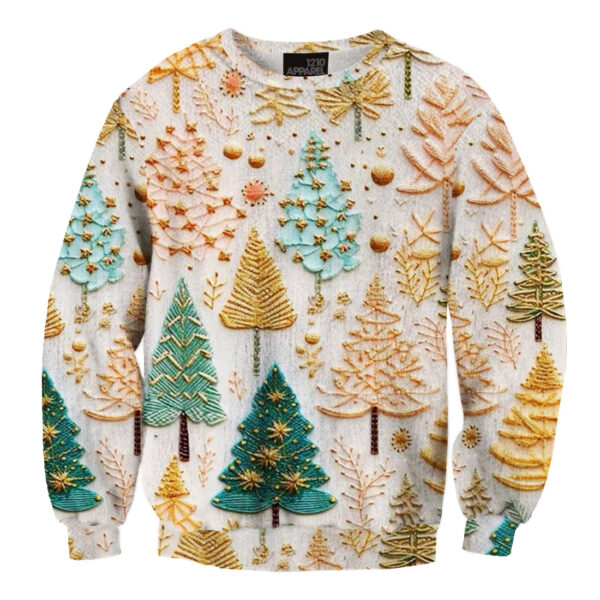 Christmas Tree Print Ugly Christmas Sweater