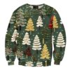 Cute Christmas Tree Printed Ugly Christmas Sweater 24 11zon