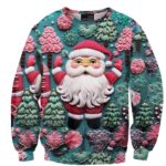 Cute Santa Claus Printed Christmas Ugly Sweater