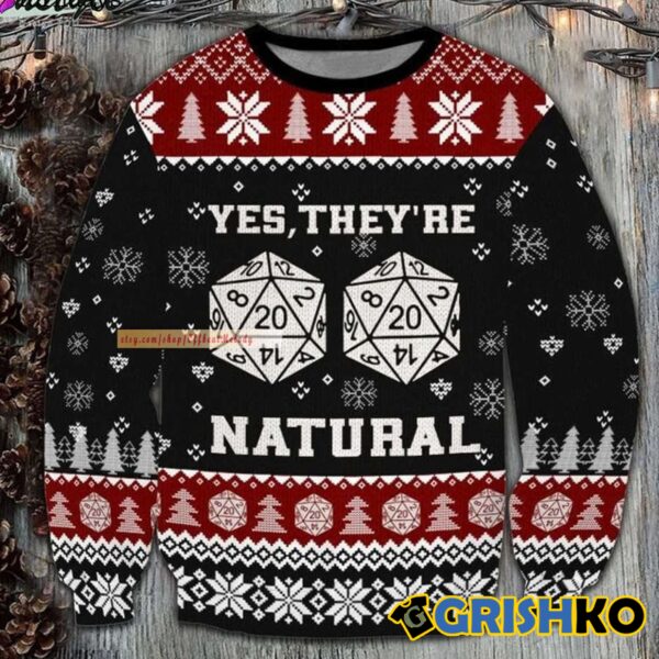 Dungeons And Dragons Yes They're Natural Ugly Sweater