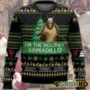 Friends I'm The Holiday Armadillo Ross Ugly Christmas Sweater