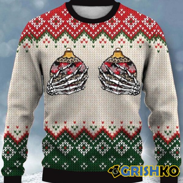 Fun Christmas Print Casual Crew Neck