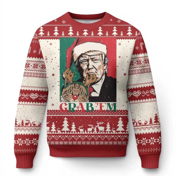 Grab Em Trump Ugly Christmas Sweater