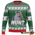 Huh Cat meme Christmas Ugly Sweater