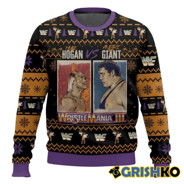 Hulk Hogan vs Andre The Giant Ugly Sweater