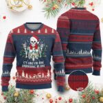 It's Fine I'm Fine Everything Is Fine Skeleton Ugly Christmas Sweater