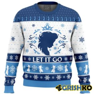 Let It Go Elsa Frozen Disney Ugly Christmas Sweater