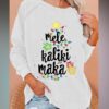 Mele Kaliki Maka WomenS Christmas Print Casual Sweatshirt