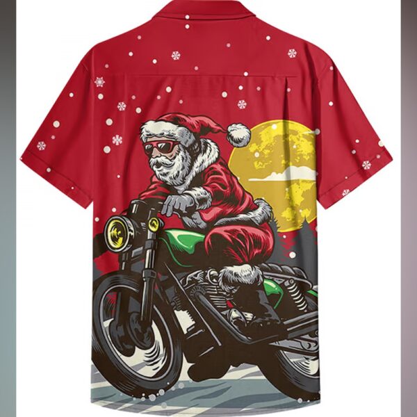 Mens Music Santa Claus Casual Shirt 2