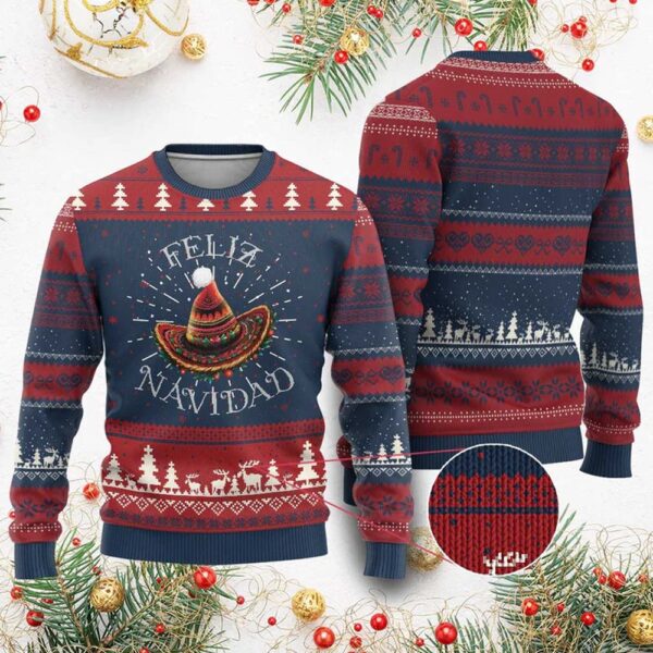 Mexico Feliz Navidad Ugly Christmas Sweater