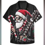 Music Men's Santa Claus Casual Shirt