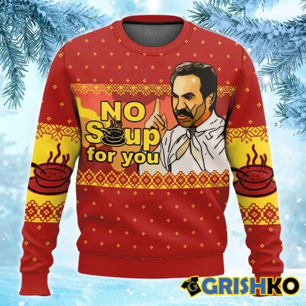 No Soup For You Seinfeld Ugly Christmas Sweater