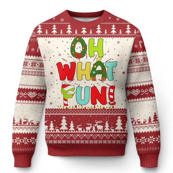 Oh What Fun Ugly Christmas Sweater