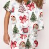 Retro Coquette Christmas Satin Pajama Set 2