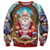 Santa Claus 3D Print Crew Neck Ugly Christmas Sweatshirt