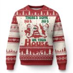 Theres Some Hos In This House Santa Ugly Christmas Sweater