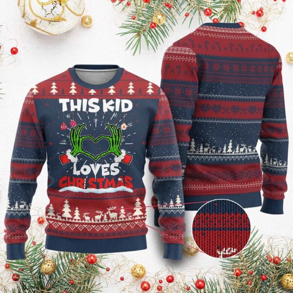 This Kid Loves Christmas Ugly Sweater