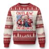 Trump 2024 I Voting For The Outlaw and The Hillbilly Ugly Christmas Sweater