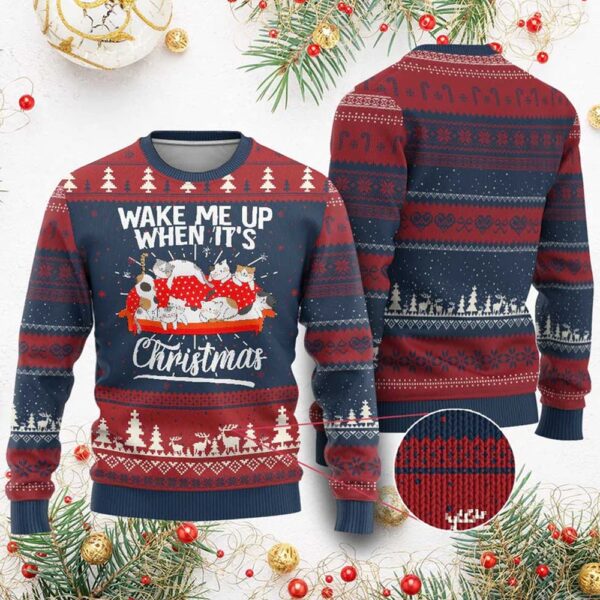 Wake Me Up When Its Ugly Christmas Sweater