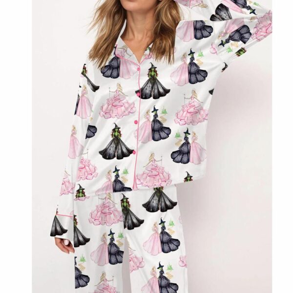 Wicked Print Satin Pajama Set 1