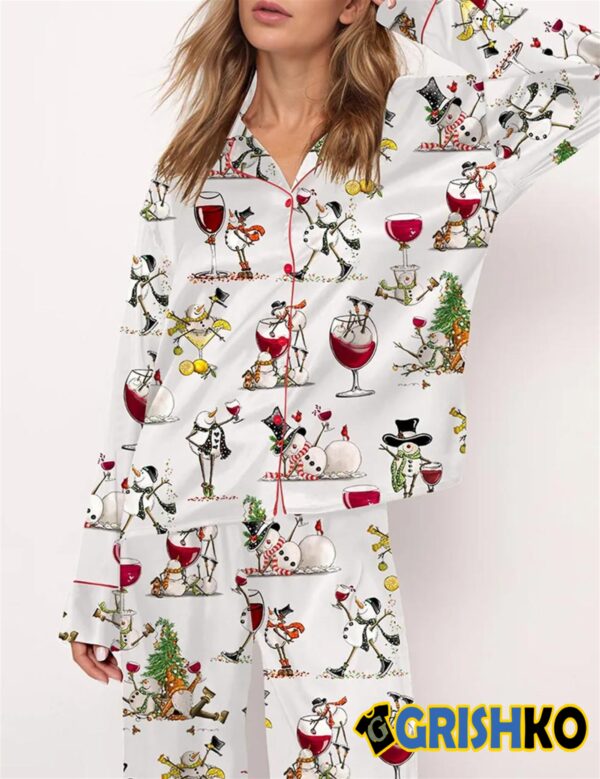 Winey Snowman Pajama Set 1