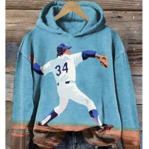 Womens Fernando Valenzuela Commemorative Print Hoodie