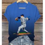 Women's Fernando Valenzuela Forever Printed V-Neck Short-Sleeved T-Shirt