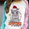 Womens I Want A Hippopotamus For Christmas Casual Sweatshirt