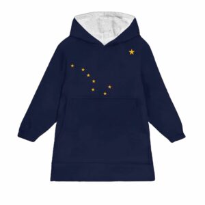 Alaskan Flag Alaska Pride Northern Lights Blanket Hoodie