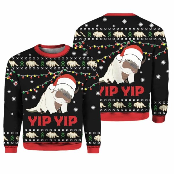 Appa Sky Bison yip yip Ugly Christmas Sweater 1 1