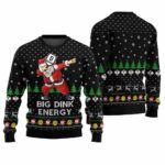 Big Dink Energy Santa Pickleball Christmas Sweater