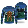 Bigfoot Golfing Ugly Christmas Sweater 1 1