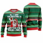 Black Santa Funny Ugly Christmas Sweater