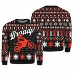Braaap Moto Red Version Ugly Christmas Sweater