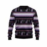Cat Purple Ugly Christmas Sweater
