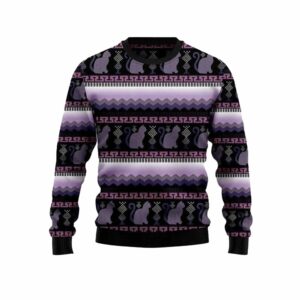 Cat Purple Ugly Christmas Sweater 1 1