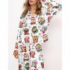 Christmas Classic Nuggets Satin Pajama Set For Women 2